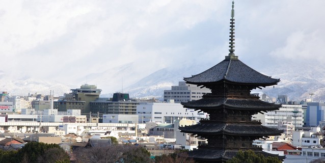 東寺と冬の京都