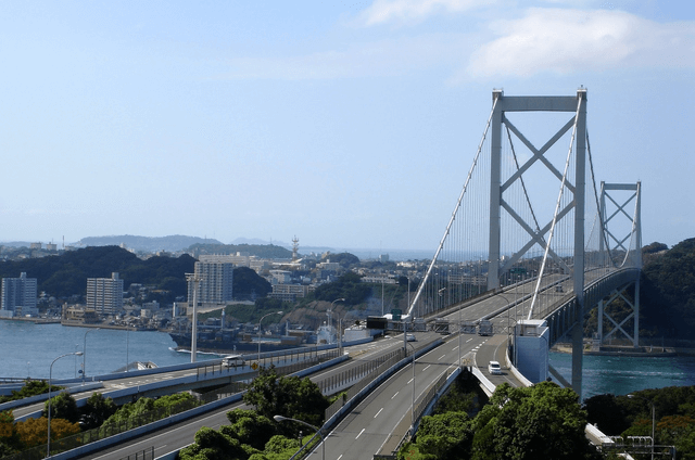 関門橋と高速道路